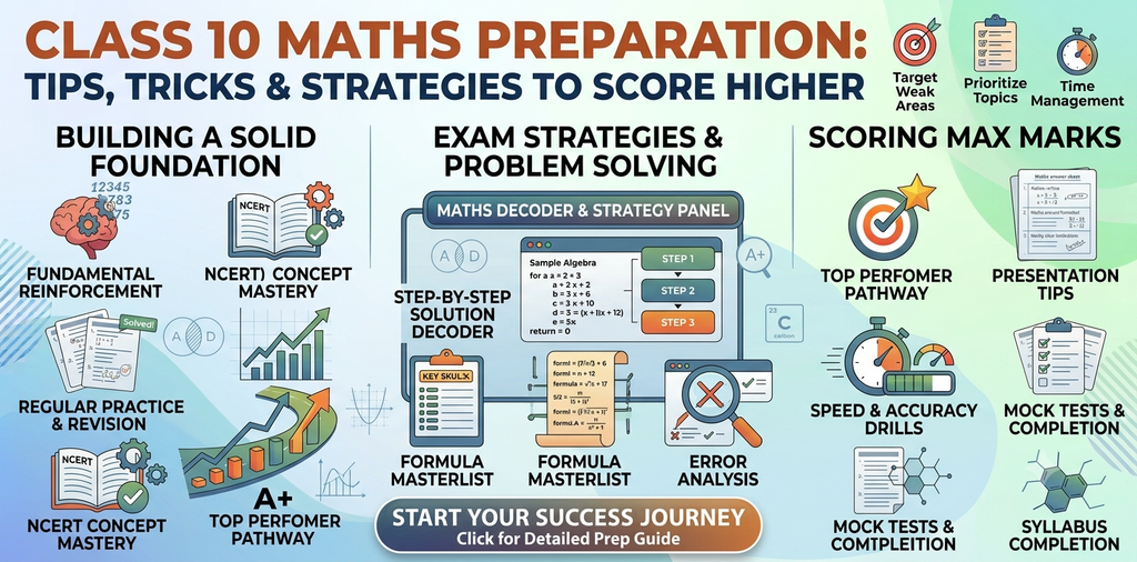 Class 10 Maths Preparation: Tips, Tricks & Strategies.