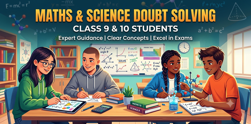 Maths & Science Doubt Solving for Class 9 & 10 Students.