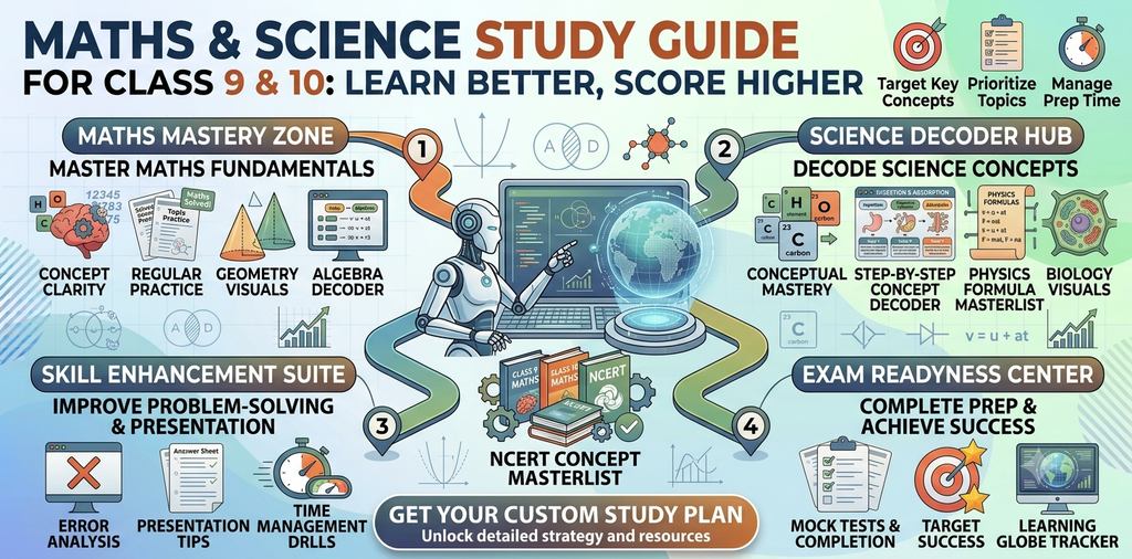 Maths & Science Study Guide for Class 9 & 10.