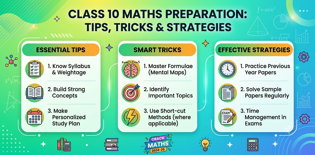 Class 10 Maths Preparation: Tips, Tricks & Strategies.
