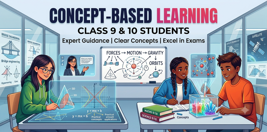 Concept-Based Learning for Class 9 & 10 Maths & Science.