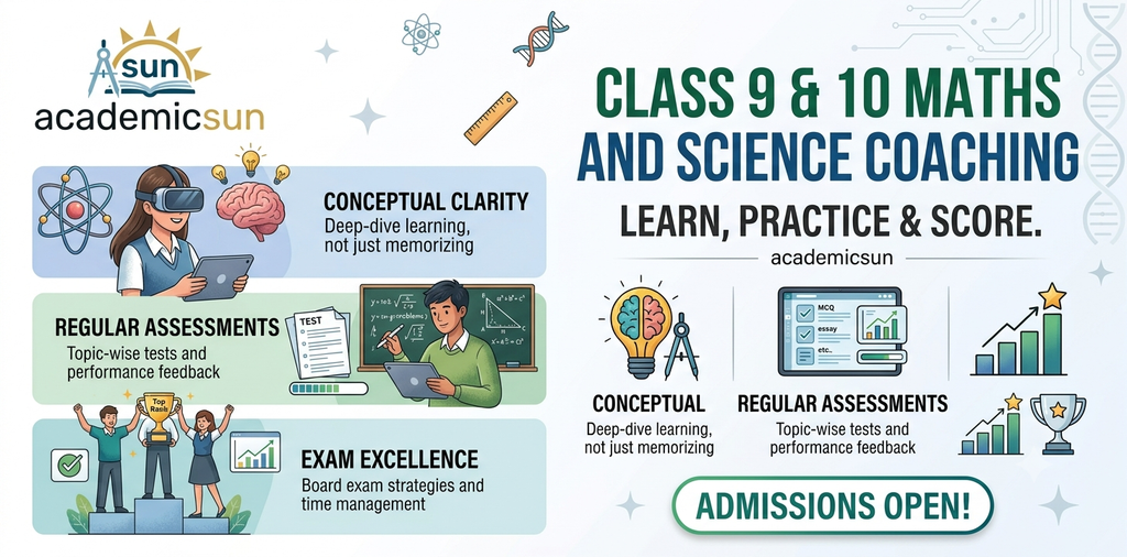 Class 9 & 10 Maths and Science Coaching.